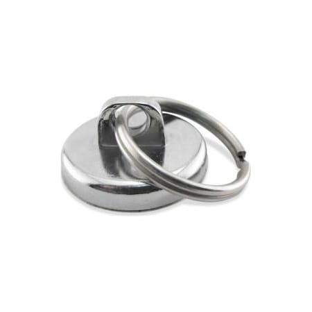 Master Magnetics Master Magnetics Neodymium Super Magnet Assembly NA011200N with Key Ring 35 Lbs. Pull Chrome Plating - Pkg Qty 25 NA011200NBX